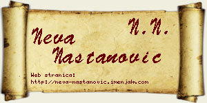 Neva Nastanović vizit kartica